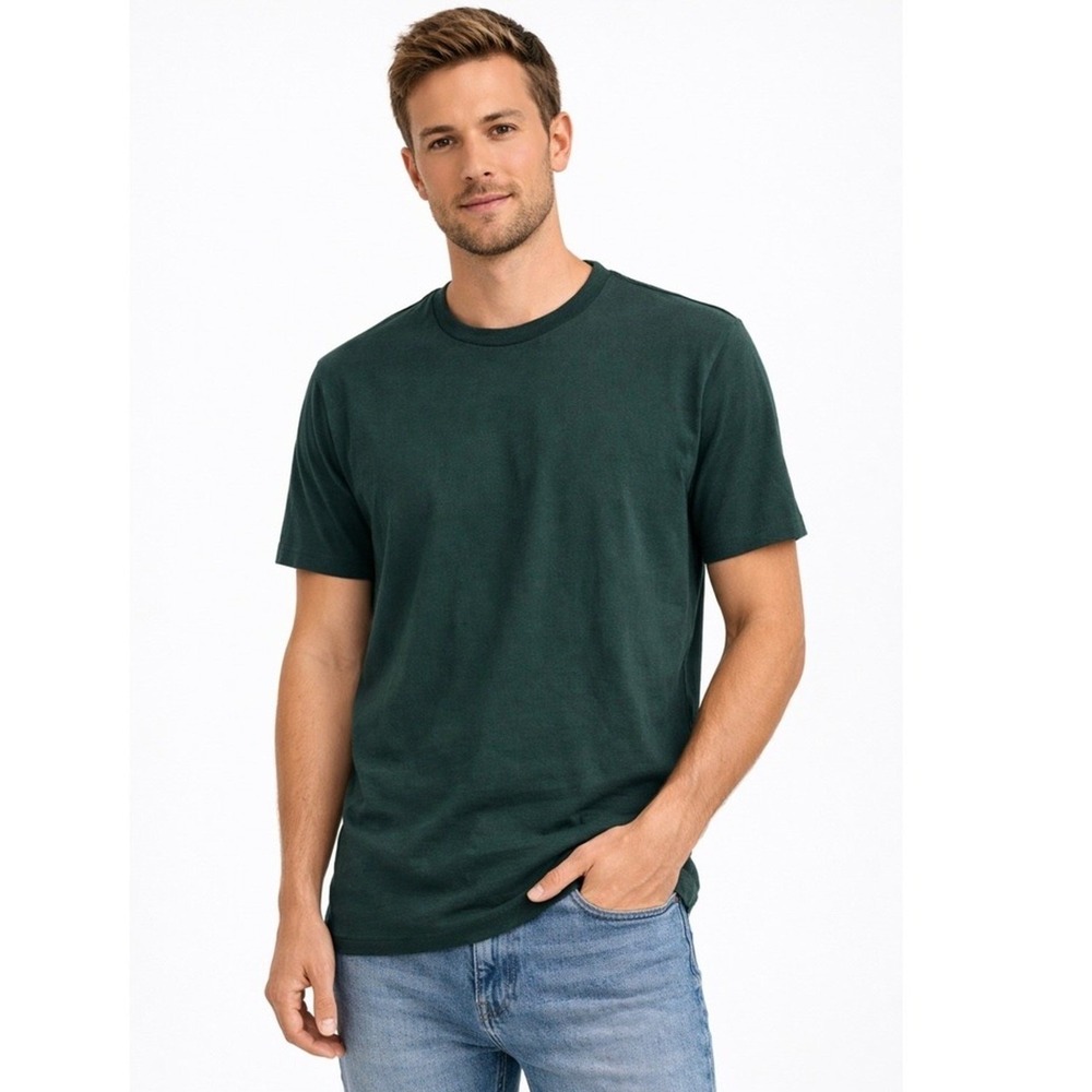 Mercer Spring Shirt Men's Medium‎ Dark Green Crew Neck T Tee Tailors Outfitters